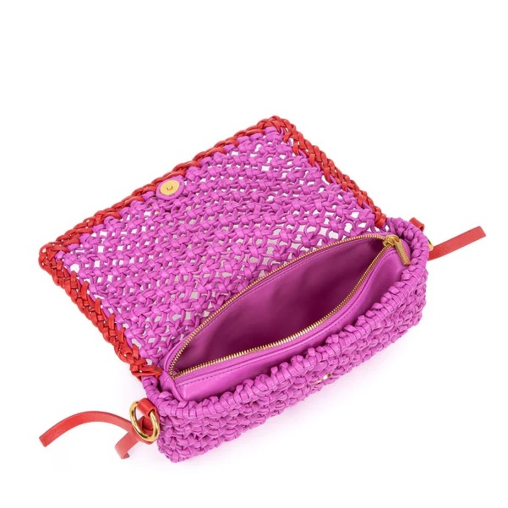 Brandon Blackwood Pink and Red Leather Nia Bag - Picture 3 of 8
